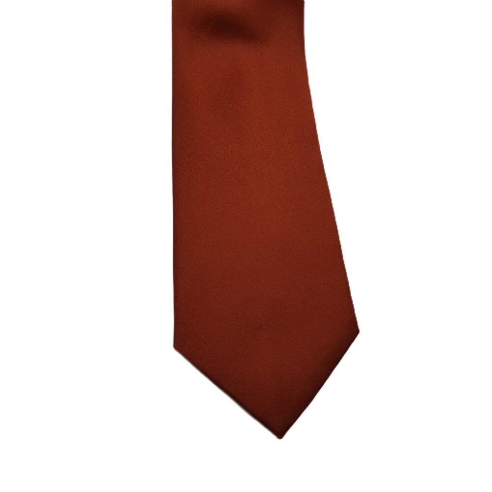 Manzini Neckwear Copper Solid Tie 2.75 Inch Slim Classic